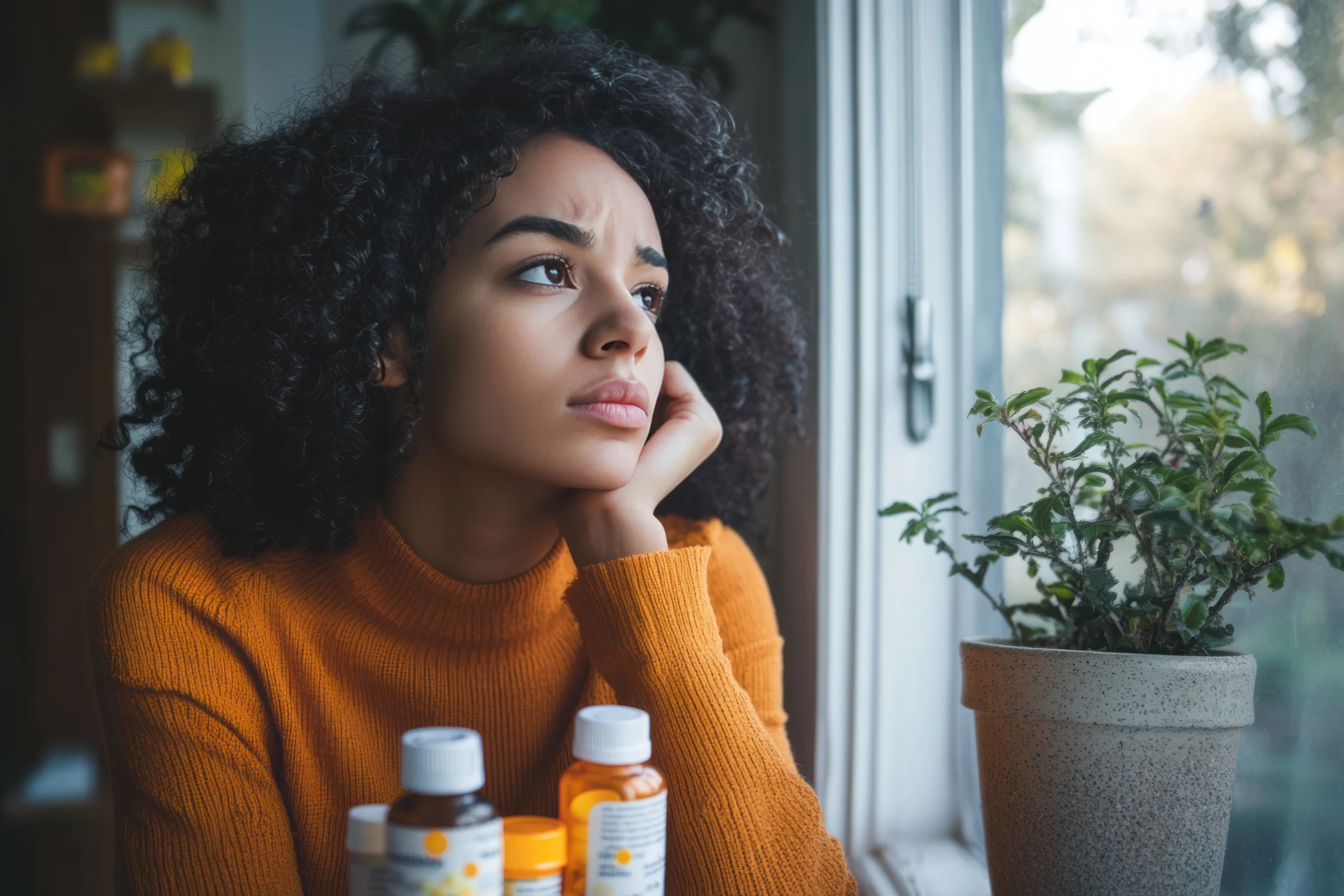 Person considering treatment options for treatment-resistant depression, representing the TMS vs SPRAVATO decision